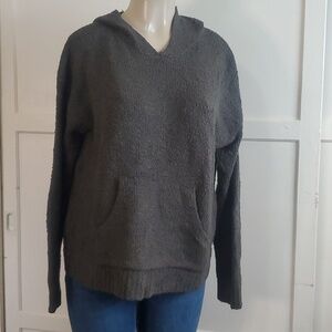 Marled hooded Knit sweater Size L